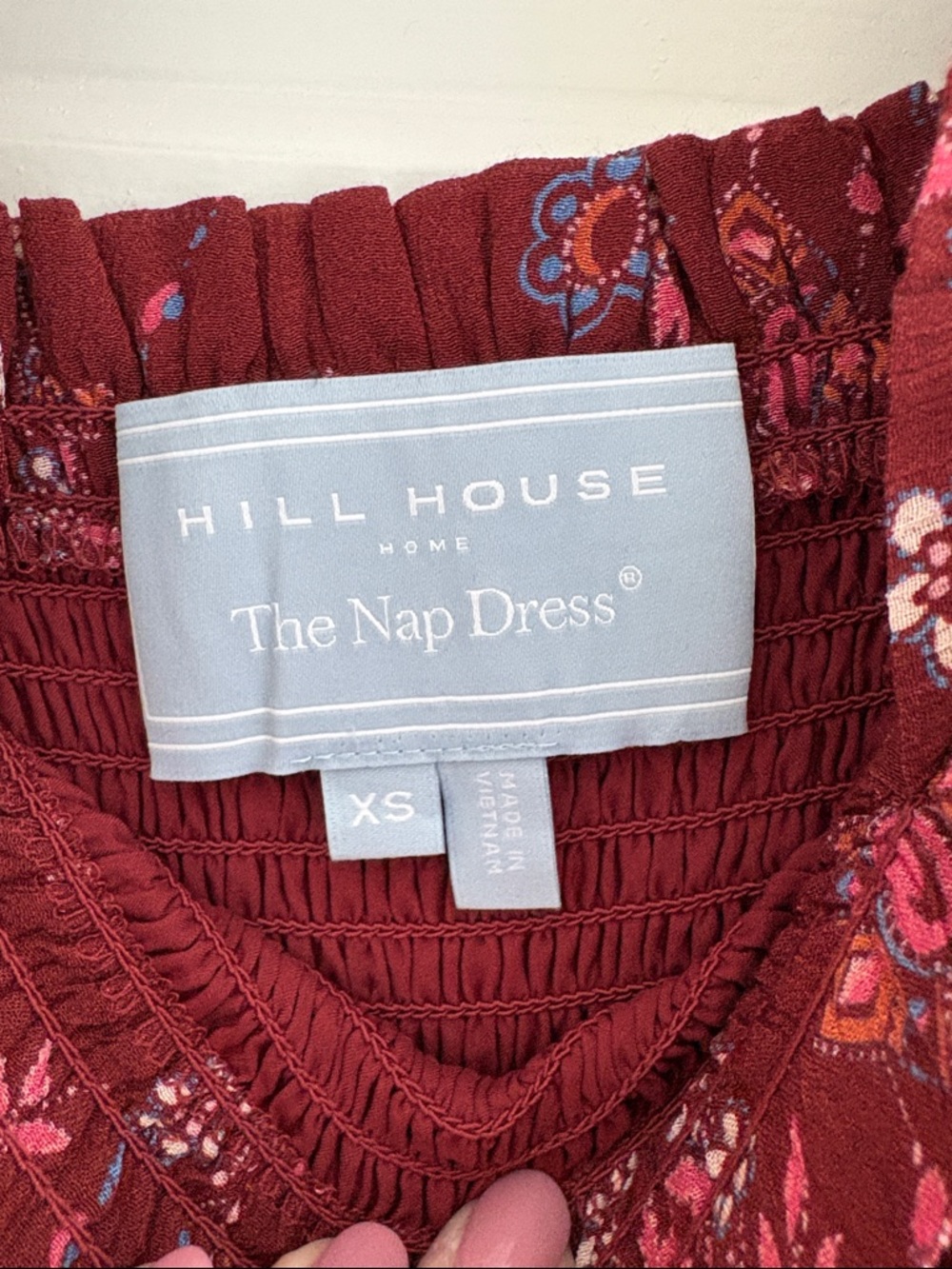 Hill House Ellie Nap Dress Women’s Midi Dress in Burgundy Floral - Picture 2 of 3